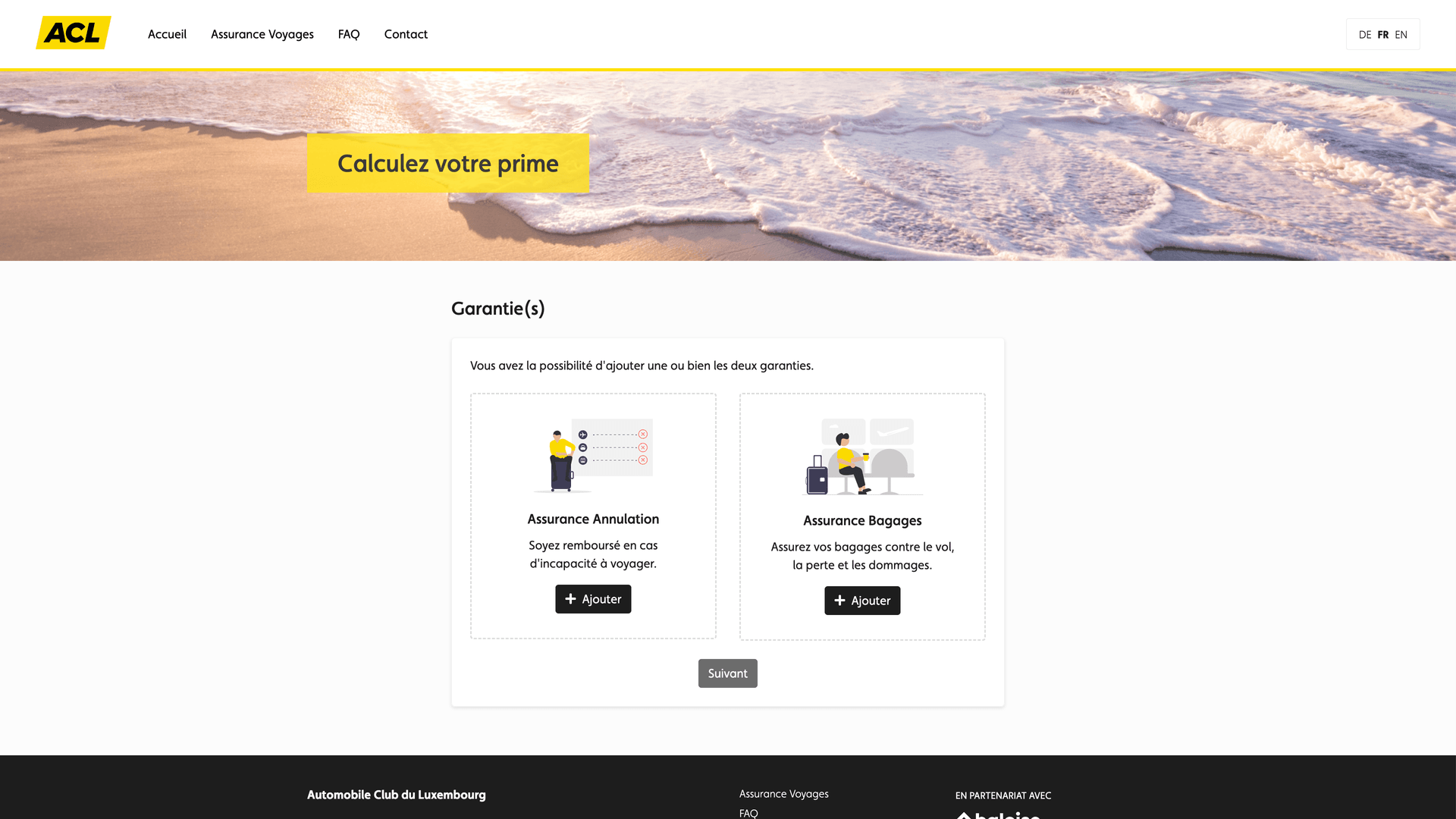 ACL Assurances Screenshot