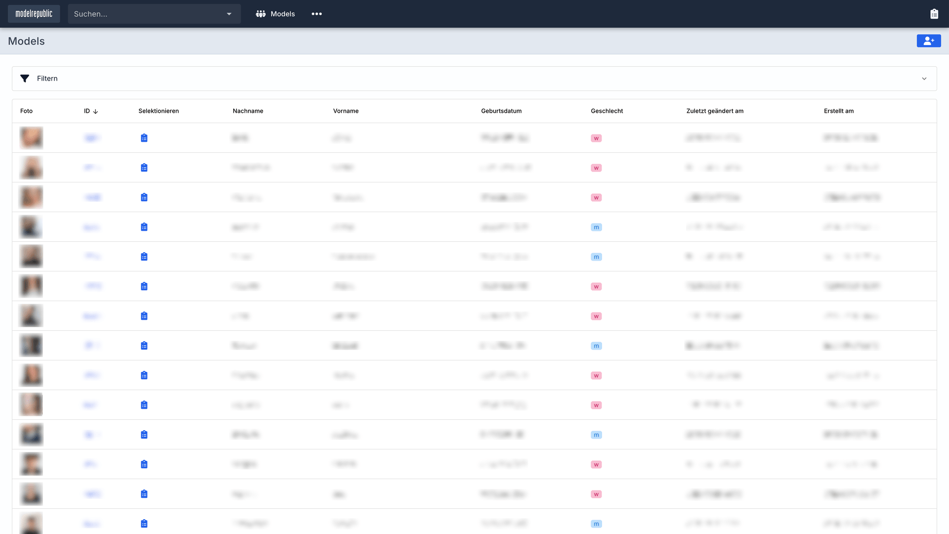 models + actors republic Screenshot