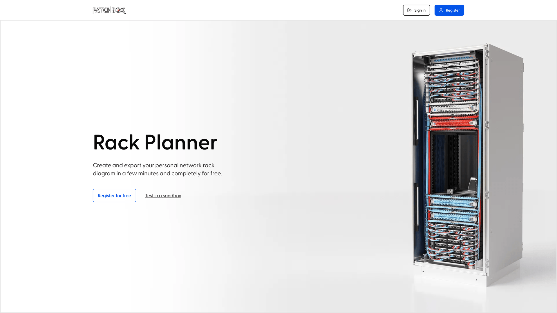 Patchbox Rack-Planner Screenshot