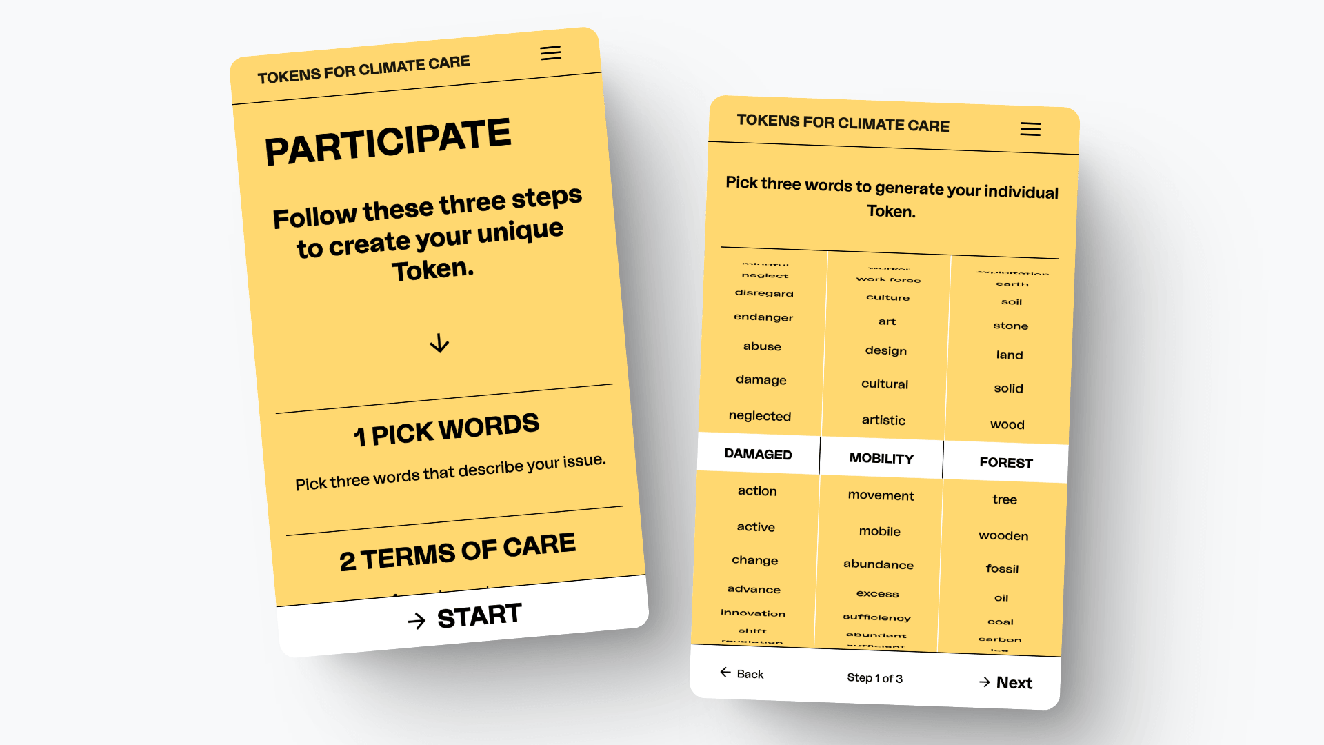 Tokens for Climate Care Screenshot